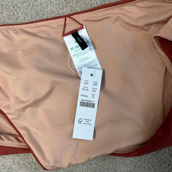 NWT J. Crew Curved-Waist Cheeky Bikini Bottom Swimsuit Paddle Surf Beach Sz XL - Picture 3 of 3
